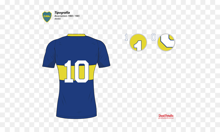 Jersey T shirt Geschichte der uniform des Club Atlético Boca Juniors Font - T Shirt