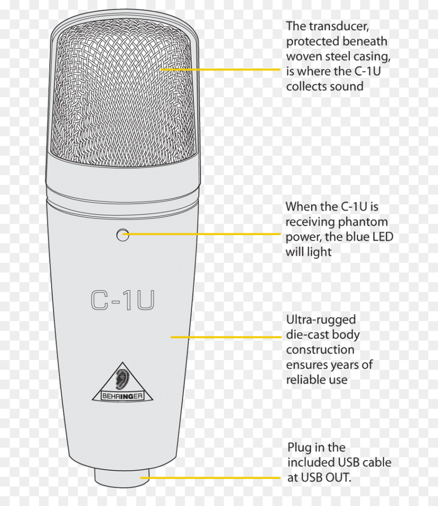 Microfono Behringer C-1U USB Audio - microfono