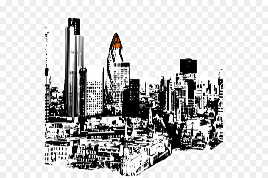Skyline Wolkenkratzer PS London Stadtbild Weiß - Wolkenkratzer