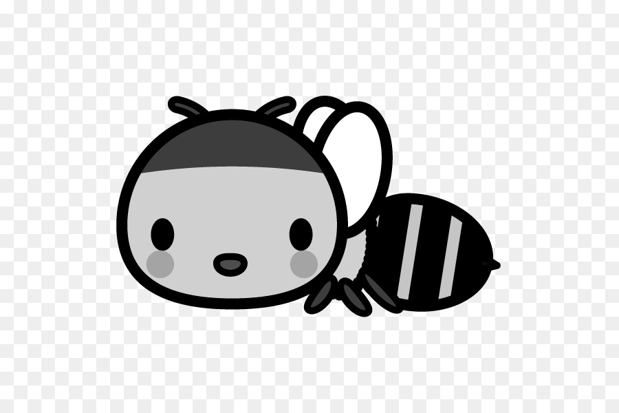 Honey bee Schwarz und weiß Insekt - Biene