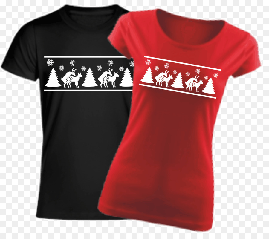 T-shirt Manica Cotone lavorazione a maglia di Natale - Maglietta