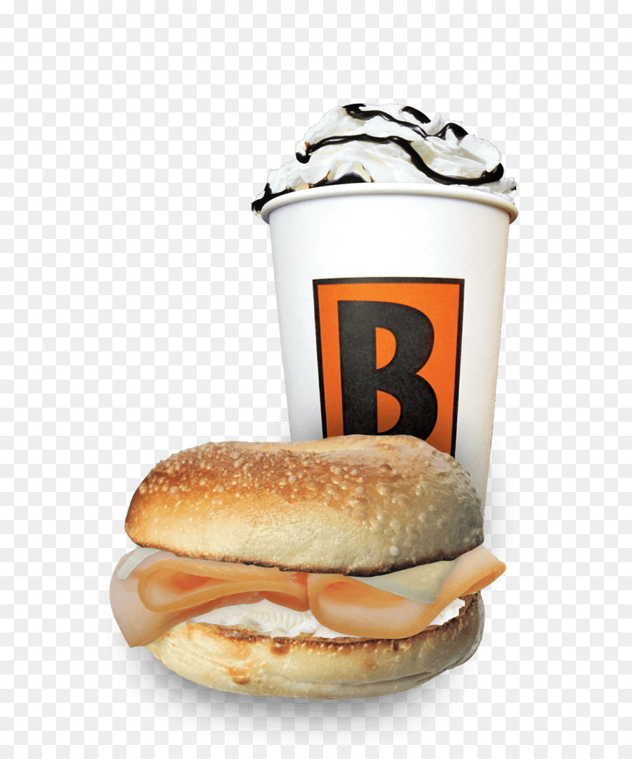 Cheeseburger-Frühstück-sandwich mit Bacon, ei und Käse sandwich, Bagel und Muffin - Kaffee Menü
