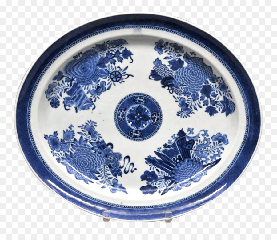 Blaue und weiße Keramik-Teller chinesische export Porzellan, chinesische Keramik - Platte