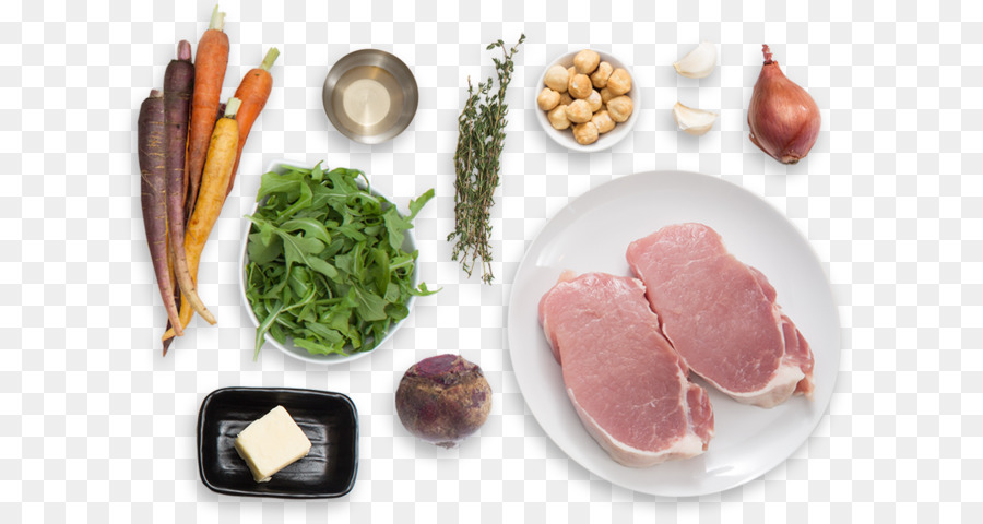 Blatt-Gemüse Vegetarische Küche Nahrungsmittel-Schinken-Pizza - Schnitzel
