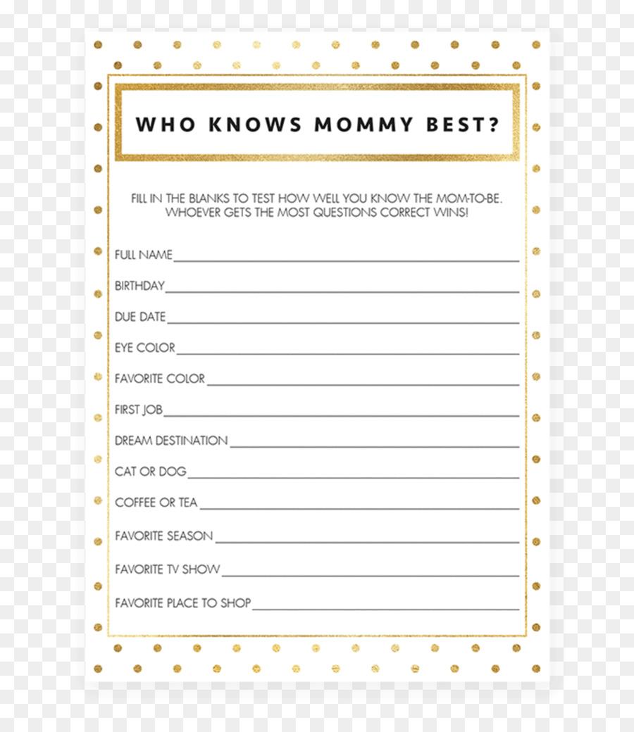 Baby Dusche Mutter Trivia Quiz-Spiel - baby Dusche Karten Kollektion，frame