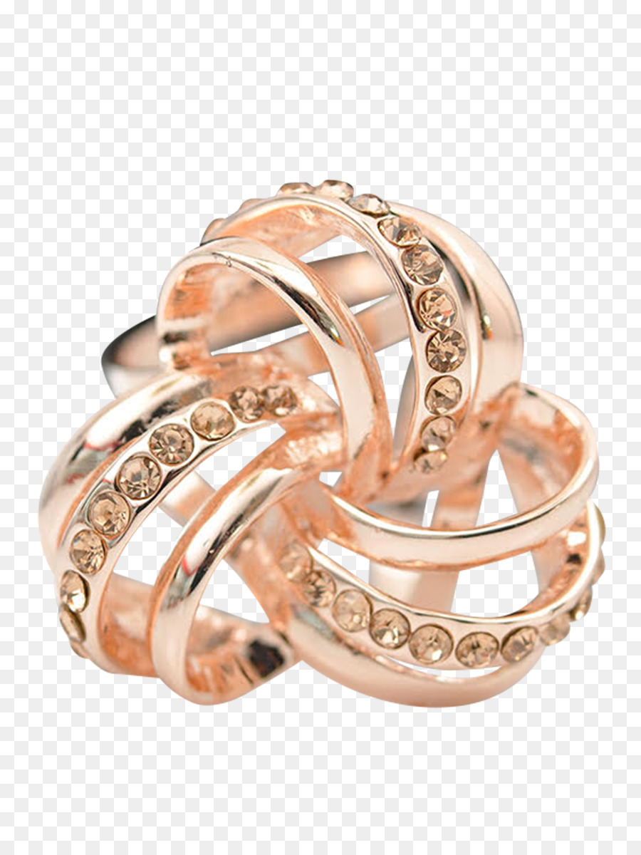 Ring Silber Gold Schal Charme-Armband - Ring