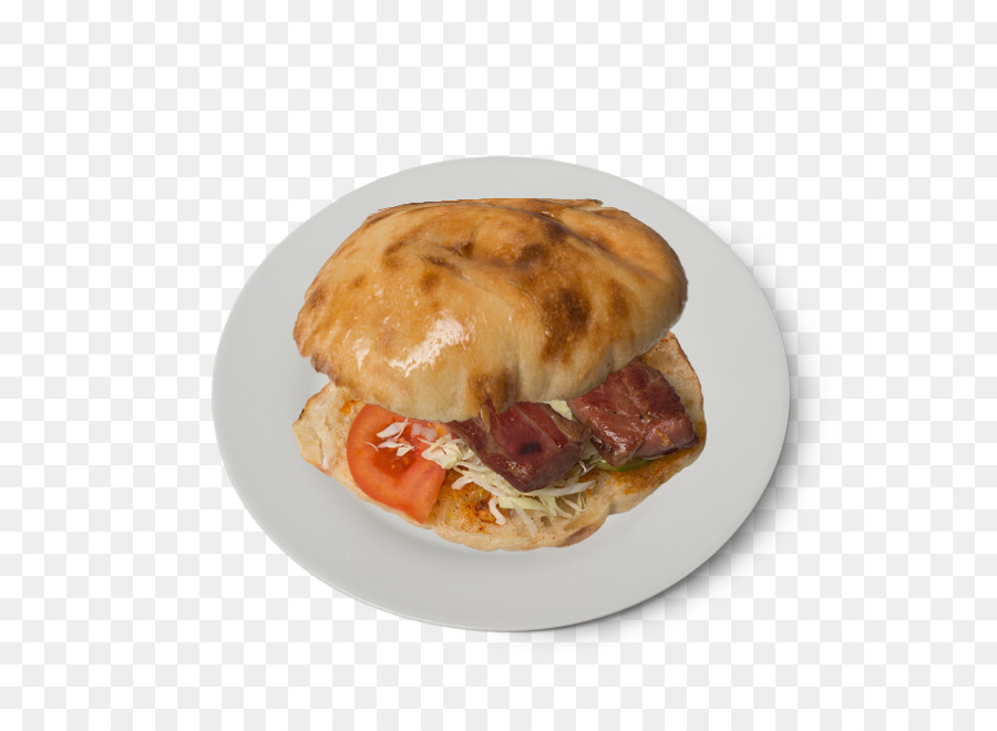 Frühstück sandwich Slider Cheeseburger mit Schinken und Käse-sandwich Montreal-style smoked meat - Schweinefleisch Brötchen