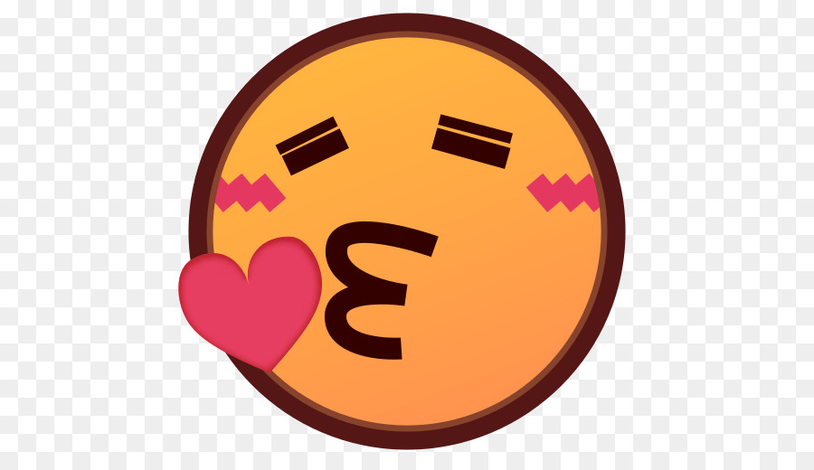 Emoji Emoticon Kiss Smiley-Aufkleber - Emoji