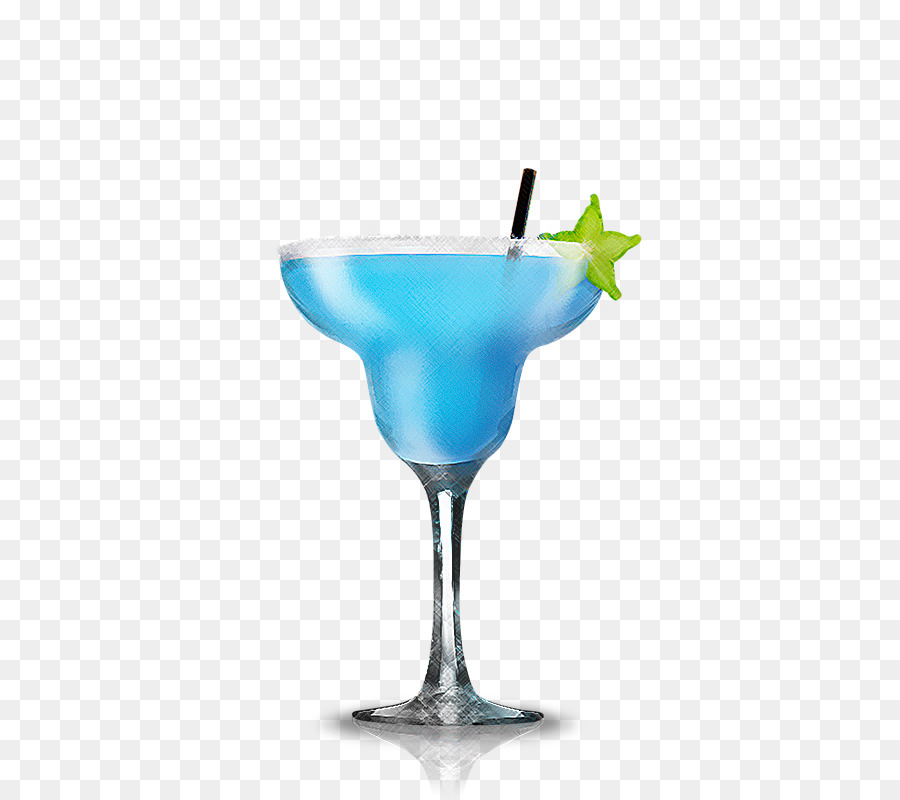 Blue Hawaii Margarita Martini Cocktail garnieren - Tropischen Cocktail