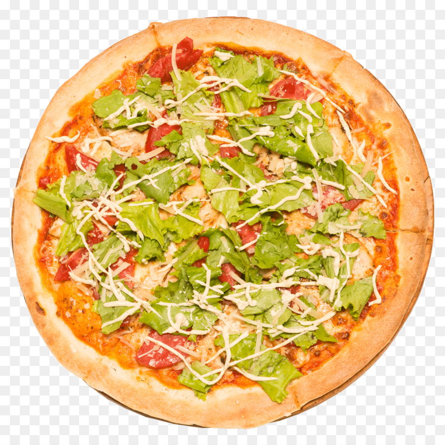 Pizza in stile californiano Pizza siciliana Insalata caesar Tarte flambée - Pizza