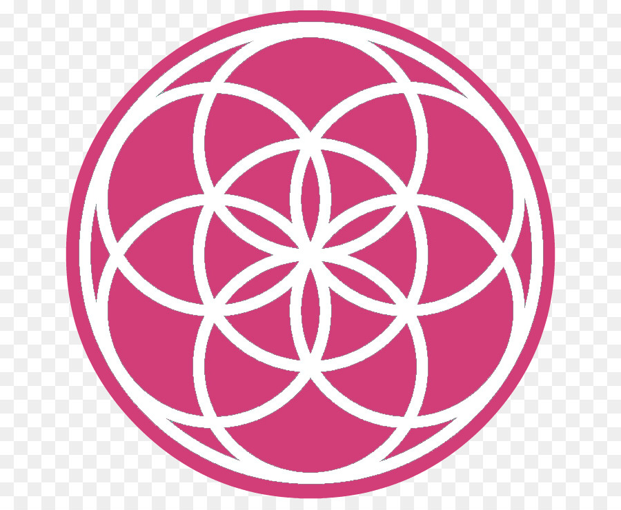 Die Heilige geometrie Überlappende Kreise grid-Samen-Logo - Symbol