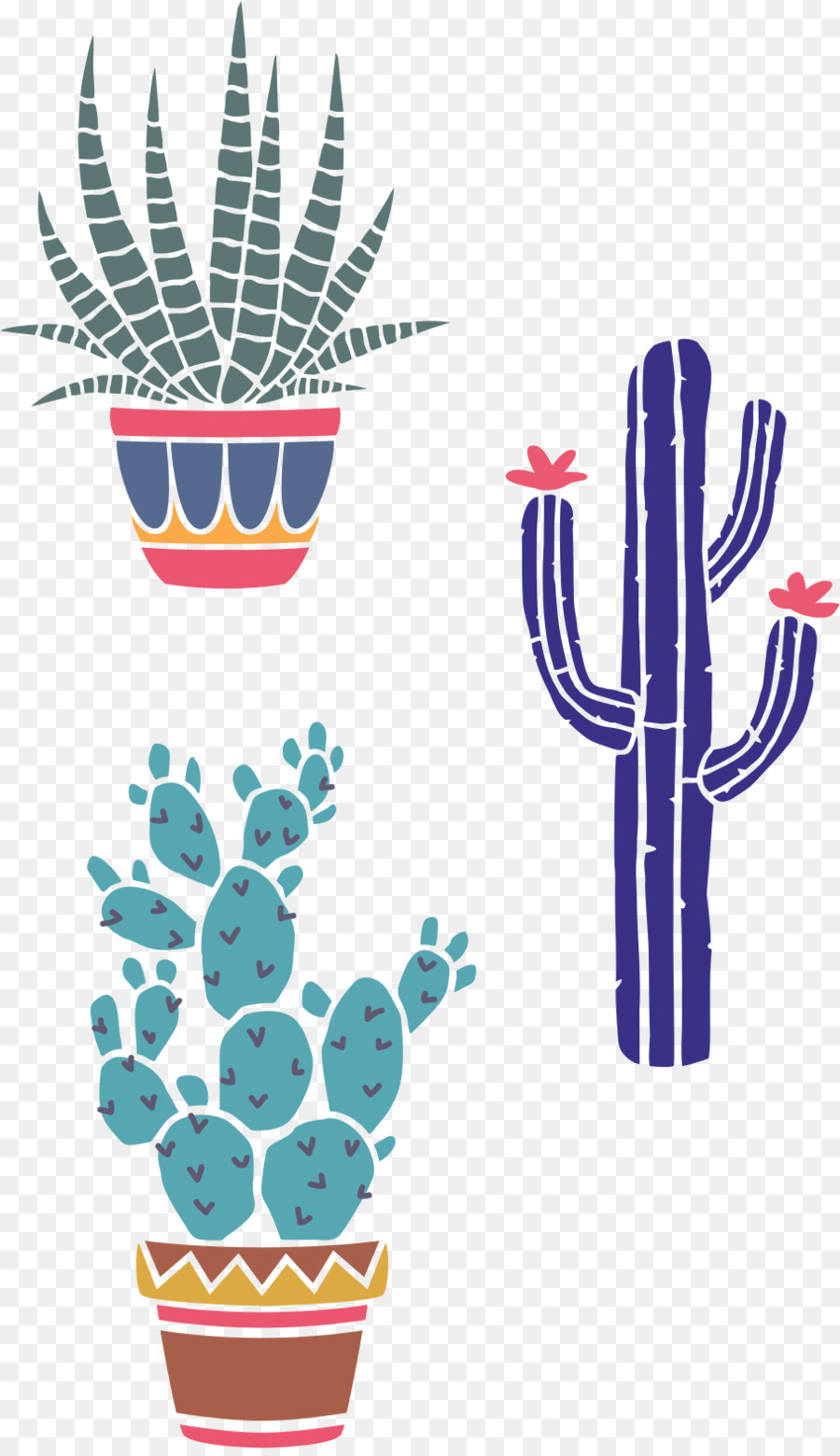 Stencil Testo Cactacee Fiori Eleonore Deco - Cactus vaso