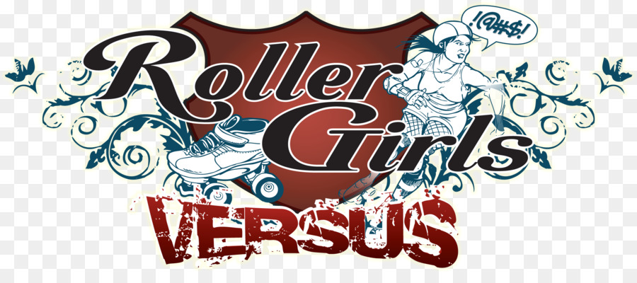 Logo-Kissen Marke Schriftart - Roller Derby