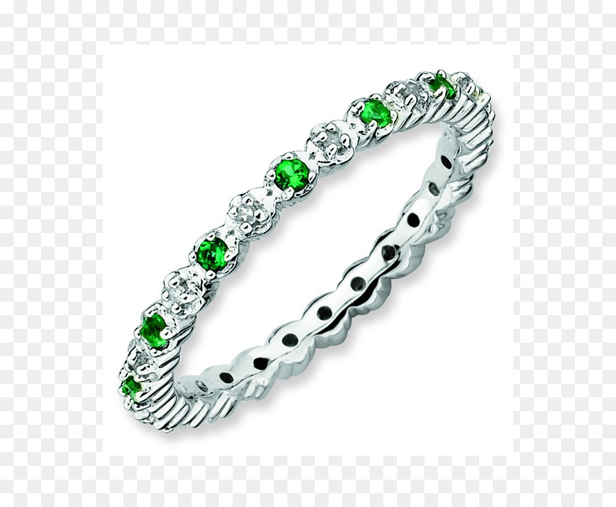 Smeraldo anello di Eternità del Diamante Nati - smeraldo