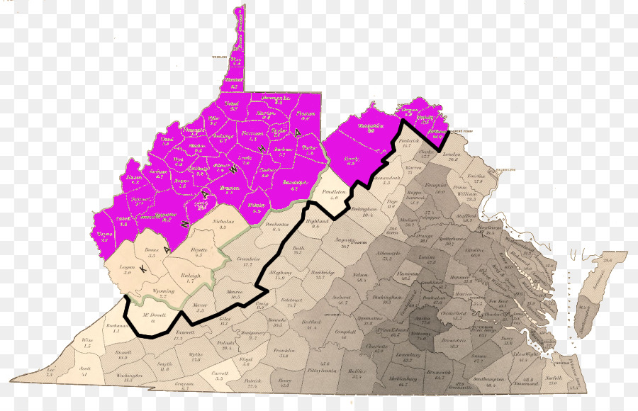 West Virginia Mappa di fotografia Stock - mappa