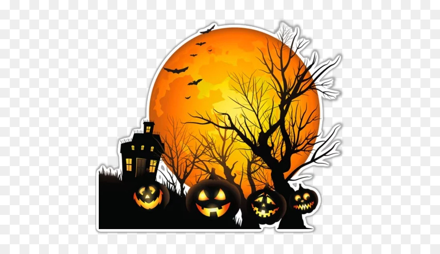 Cây Halloween Jack-o'-chiếc đèn lồng ngôi nhà Ma Clip nghệ thuật - Ngôi nhà ma ám