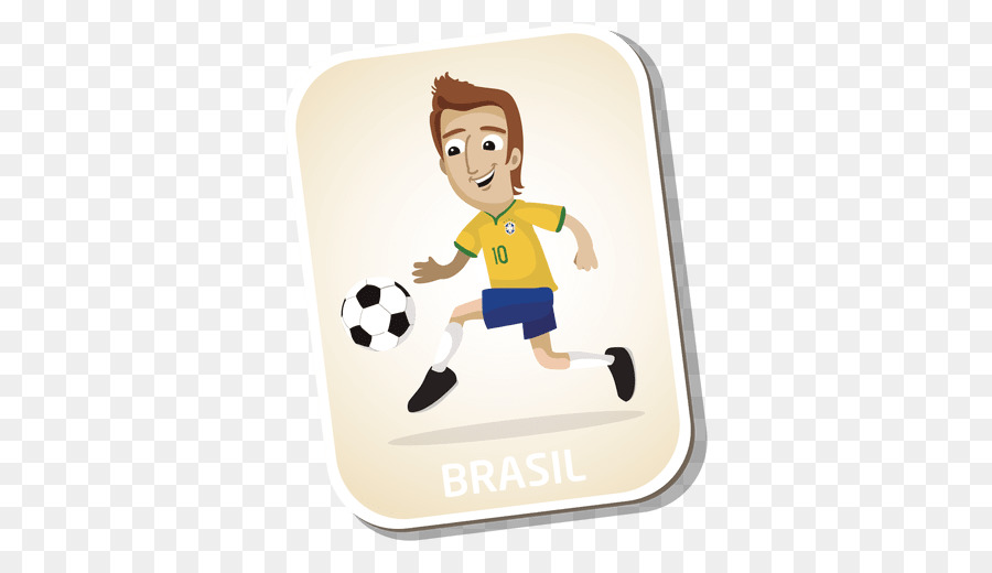 Football-Spieler, der 2014 FIFA World Cup-Cartoon - Fußball