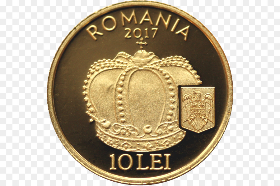 National Bank of Romania Medaille Gold Numismatik Vorder und Rückseite - Münze