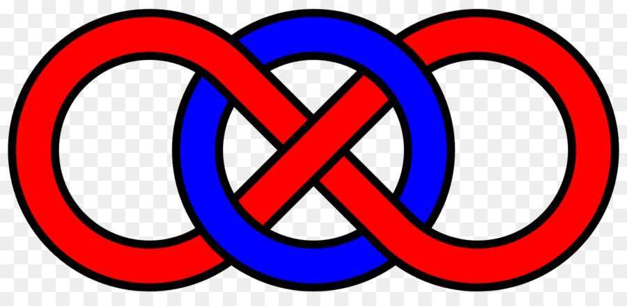 Kreis Trefoil knot Einbettung Clip-art - Whitehead Link