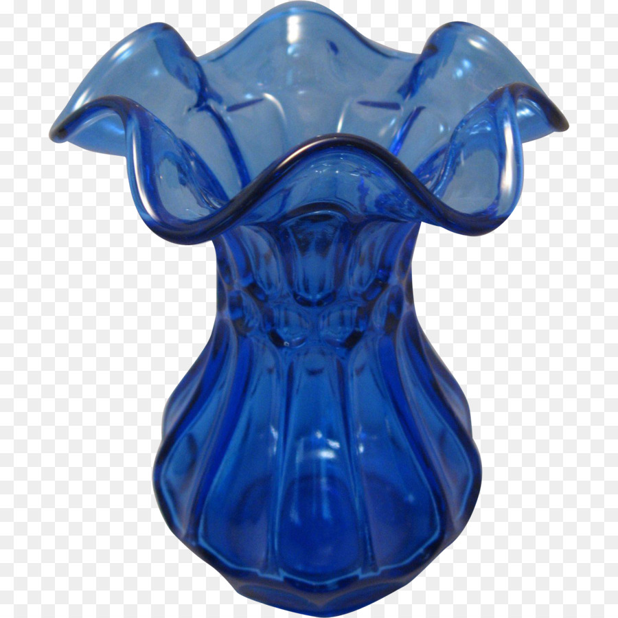 Vase Kobalt blau Glas Keramik Porzellan - Vase