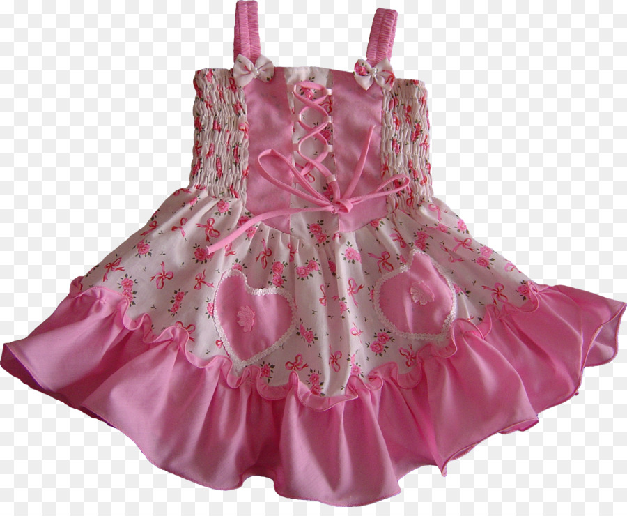 Rüschen Kleid Pink M - Kleid