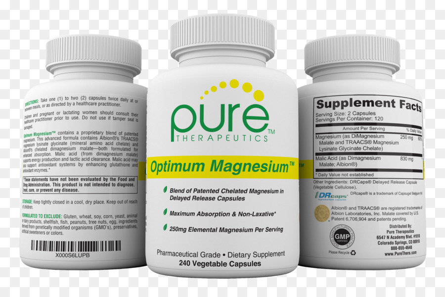 Nahrungsergänzungsmittel Magnesium glycinate Therapie B-Vitamine - Gesundheit