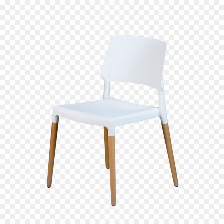 Stuhl Weiß Holz Kunststoff Armauflage - Stuhl