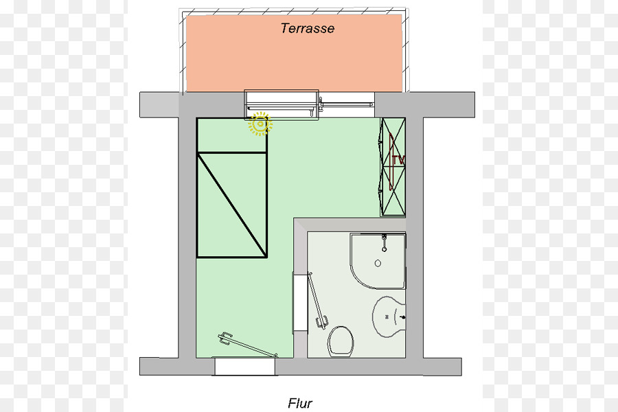 Haus-Fußboden-plan-Line - Haus
