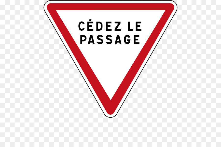 Bei verkehrszeichen anzeichen in Frankreich warnschild auf den straßen in Frankreich Yield sign Traffic sign bei verkehrszeichen priorität in Frankreich - Straße