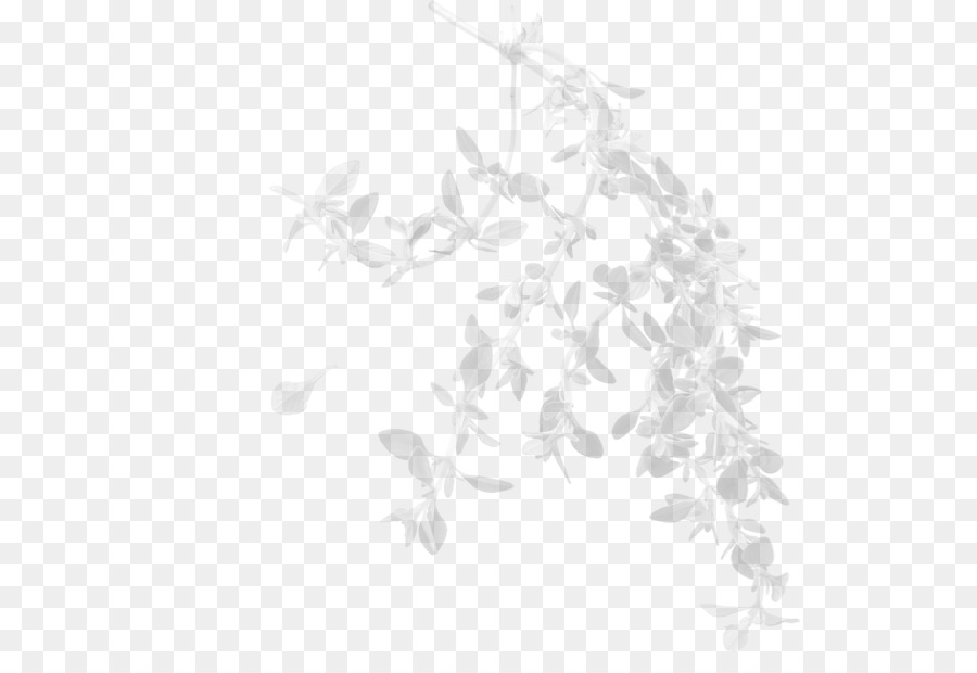 Twig Weiß-Pflanze-Stiel-Muster - Blatt
