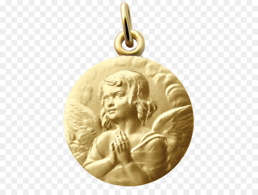 Medaglia d'oro Medaglione Carati Angelo - medaglia