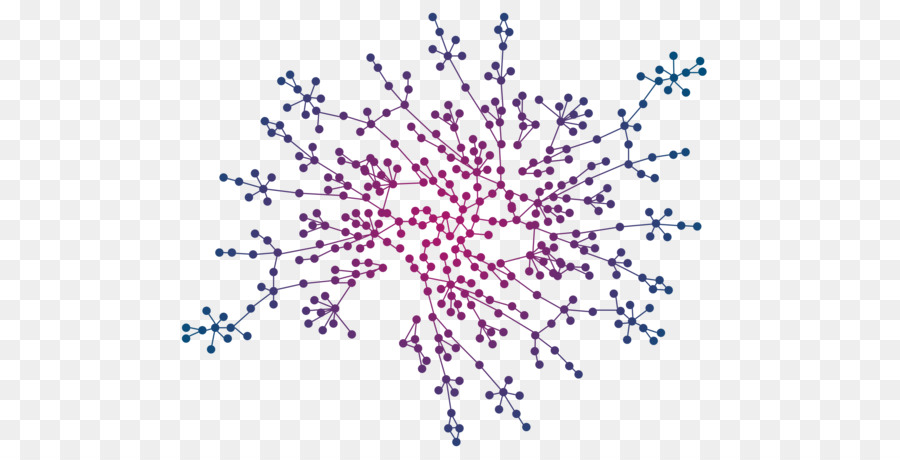 Online-Point-Kunst-Baum Komplexen Netzwerk - Linie