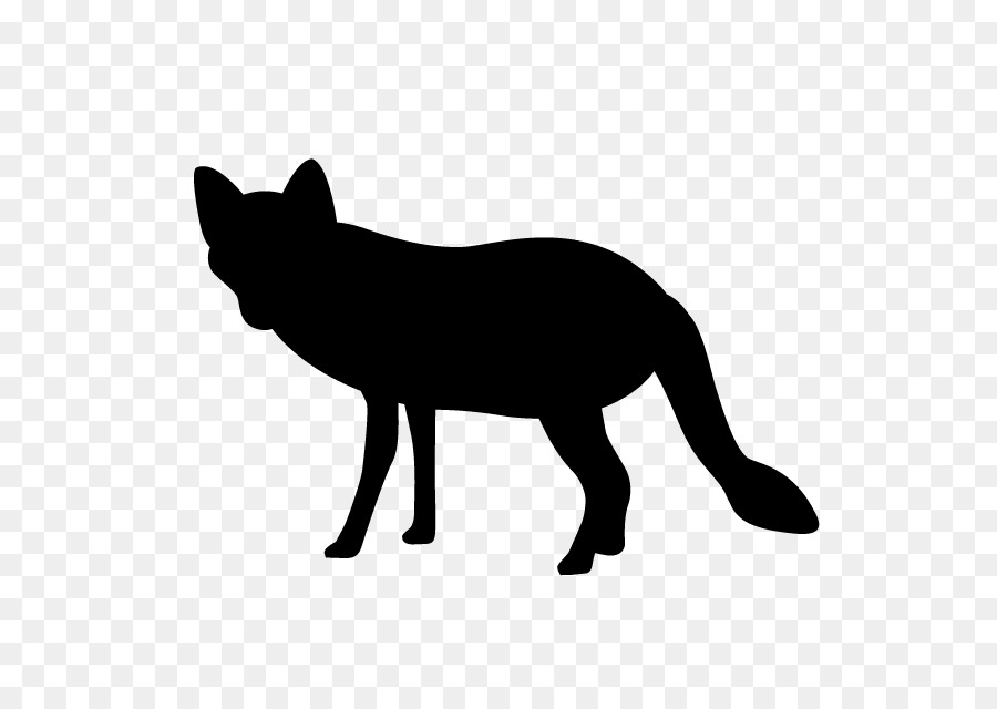 Silhouette Red fox Clip art - Silhouette