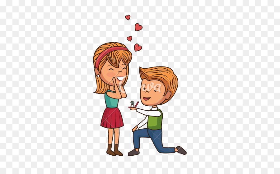 Couple Love Cartoon png download - 550*550 - Free Transparent Marriage  Proposal png Download. - CleanPNG / KissPNG
