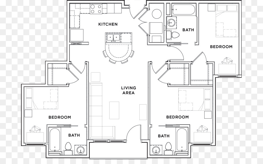 Kế hoạch sàn Giường căn hộ Orlando Metro thể Dục dụng cụ - giường