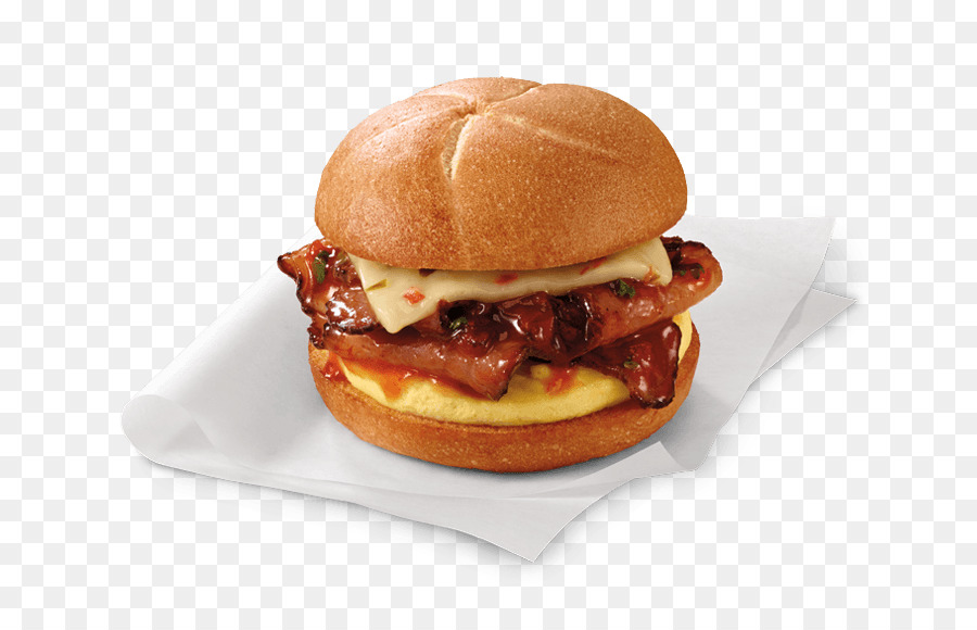 Colazione panino Cheeseburger dispositivo di Scorrimento Montreal-stile Hamburger di carne affumicata - panino