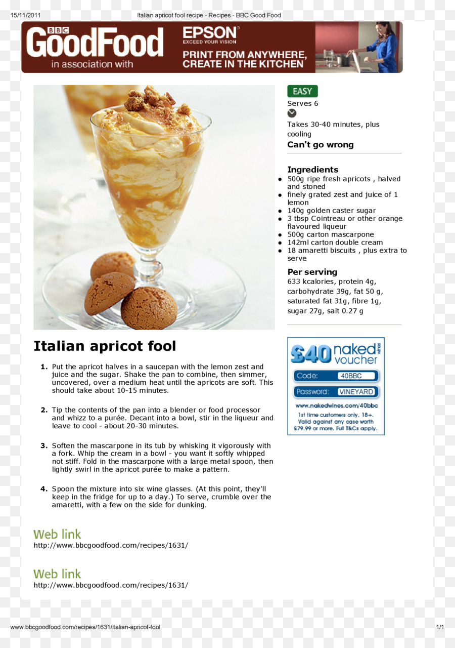Obst-fool Food-Rezept Apricot - andere