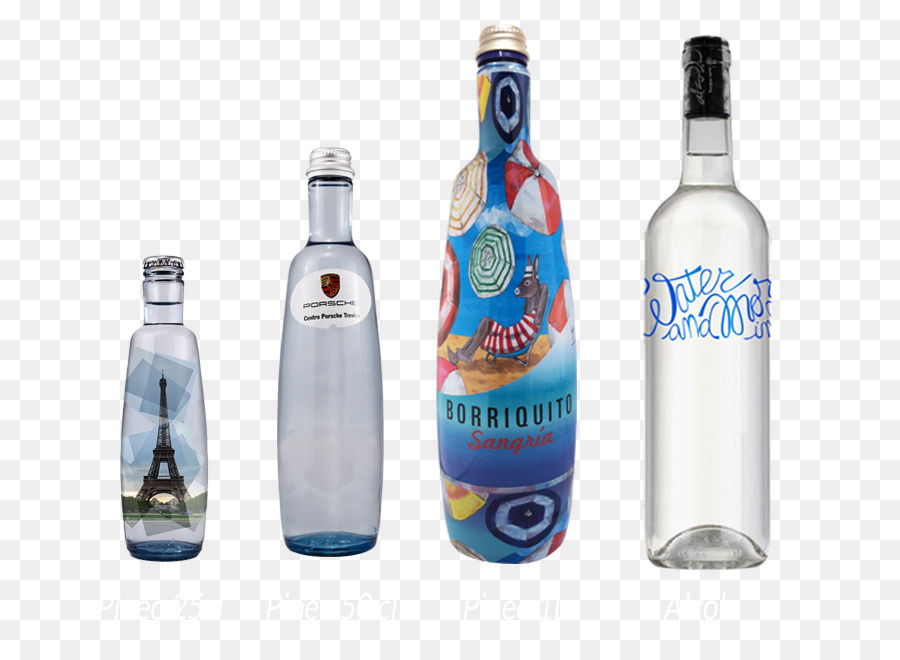 Glas Flasche Wasser Likör Werbung - Wasser