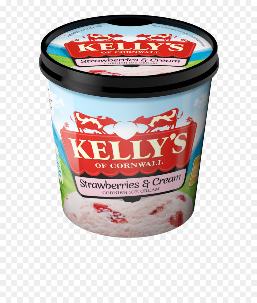Clotted cream, Creme fraiche Kelly ' s of Cornwall Ice cream - Eis