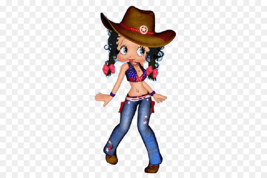 Betty Boop-Cowboy-Cartoon-Charakter - Aquarell cowboy