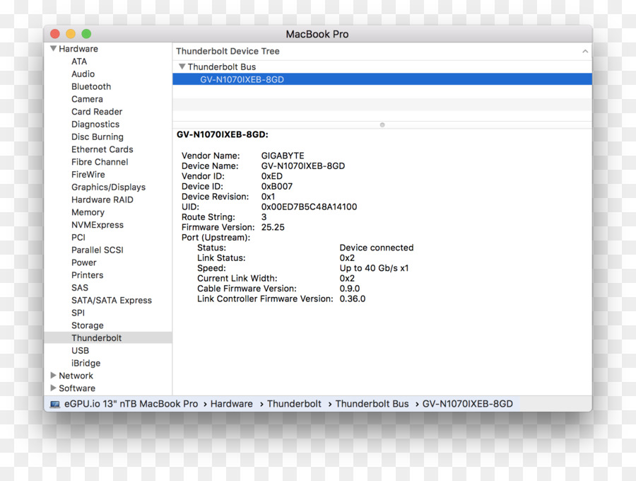 Schede grafica & Video Schede di Mac Book Pro unità di elaborazione Grafica Thunderbolt - Mela