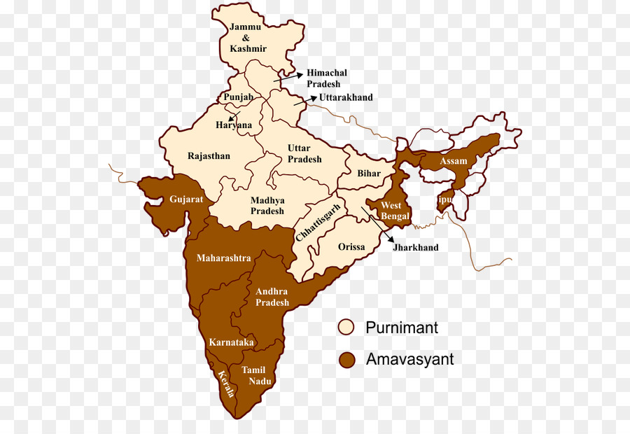 Nel Sud Dell'India Del Nord, India Gujarat, Maharashtra Mappa - mappa