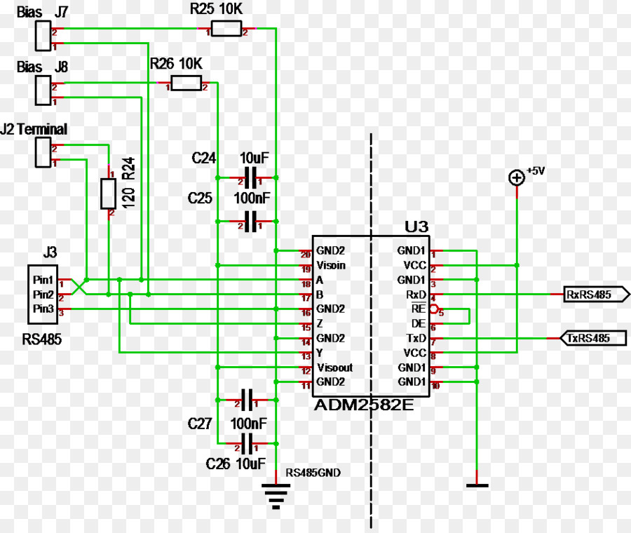 RS-485 Resistenza Elettrica di terminazione protocollo di Comunicazione Serial Peripheral Interface Bus - isolato