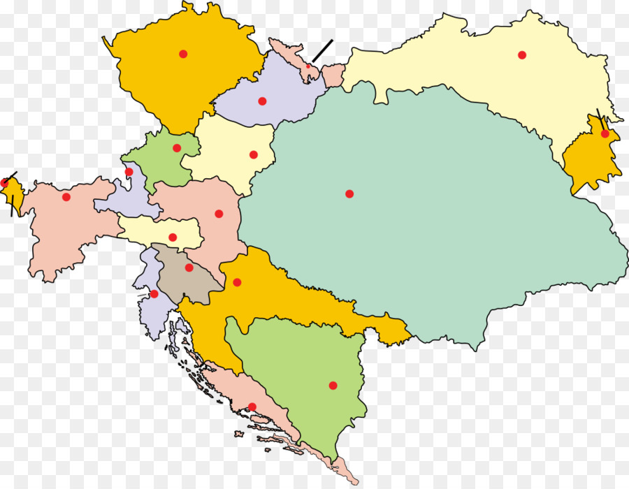 Impero austriaco Cisleithania Galizia Prima Guerra Mondiale, il Regno di Ungheria - mappa