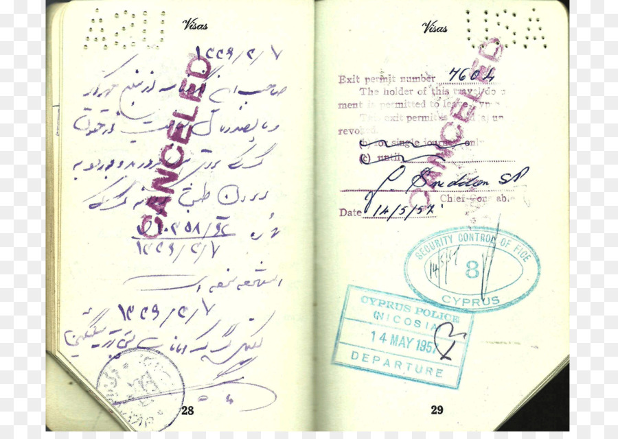 Dokument Kalligraphie - Iranischen Pass