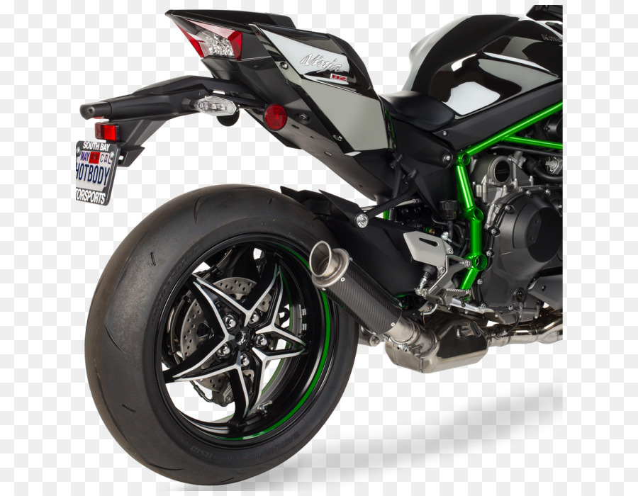 Reifen-Auspuffanlage Kawasaki Ninja H2 Motorrad Verkleidung Auto - Auto