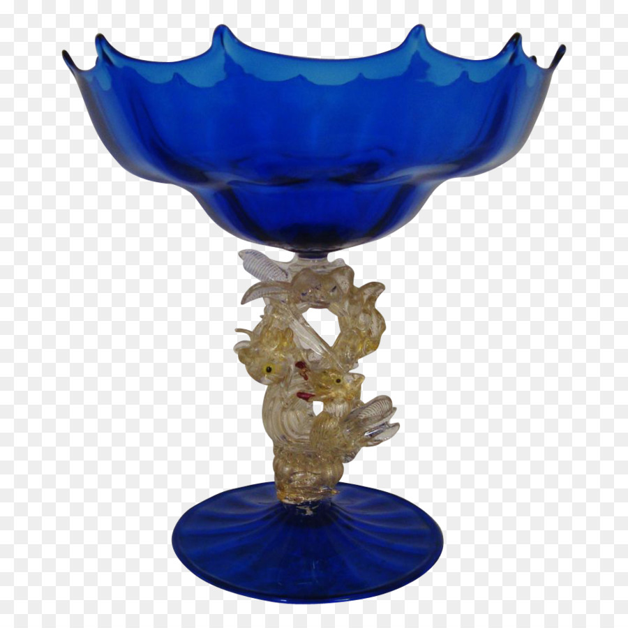 Kobalt Blaue Vase Glas Tischgeschirr - Vase