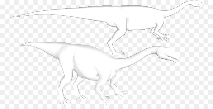 Tyrannosaurus Velociraptor Line art Zeichnung Skizze - andere