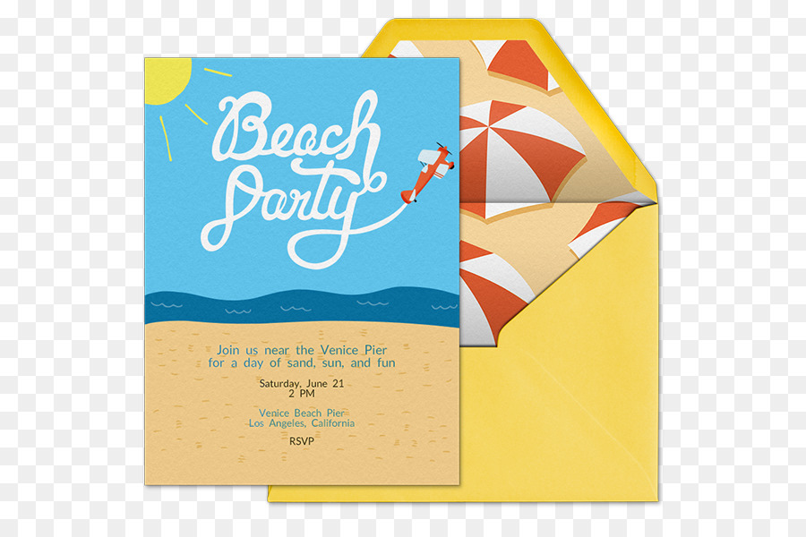 Đám cưới giấy mời bữa Tiệc Bãi biển Sinh nhật - Bữa tiệc