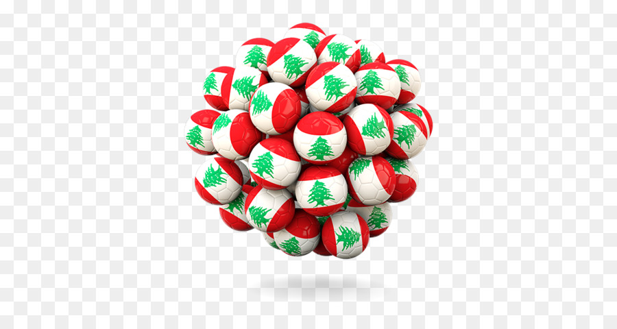 Polkagris ornamento di Natale - bandiera del libano